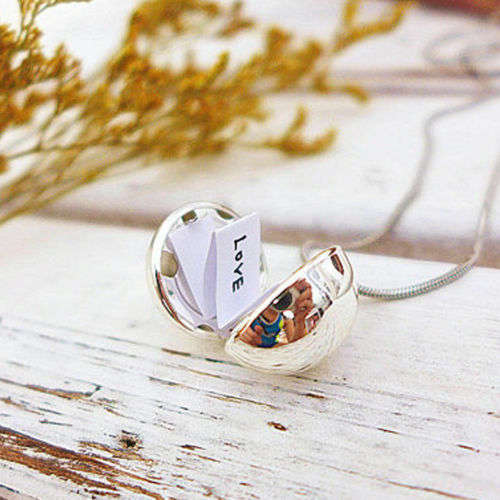 Hidden Secret Message Ball Locket Necklace