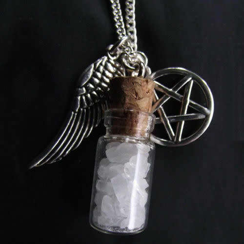 Supernatural Protection Angel Wing Salt Necklace
