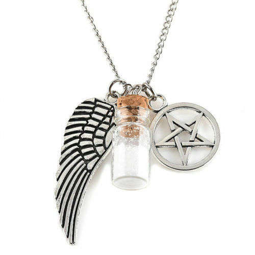 Supernatural Protection Angel Wing Salt Necklace
