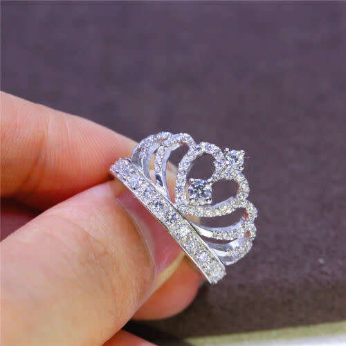 Graceful Sapphire Crown Ring