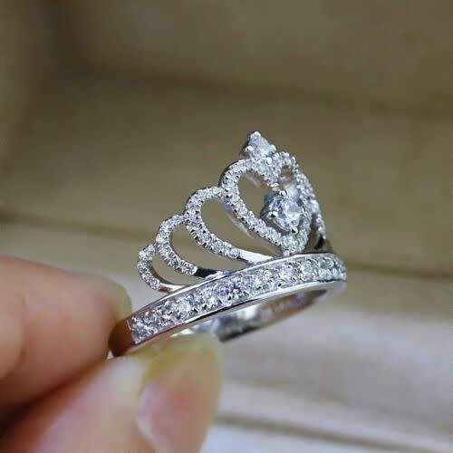 Graceful Sapphire Crown Ring
