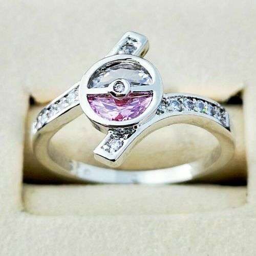 Charming Silver Amethyst CZ Ring