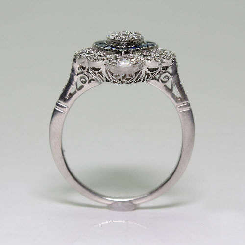 Antique Edwardian Silver CZ Ring