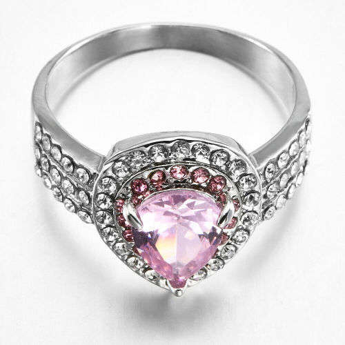 Silver Pink Sapphire Ring