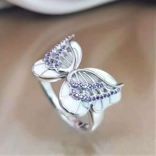 Silver Butterfly Ring