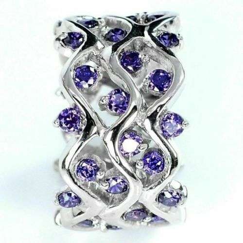 Silver Amethyst CZ Ring (last one)