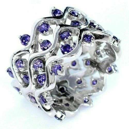 Silver Amethyst CZ Ring (last one)