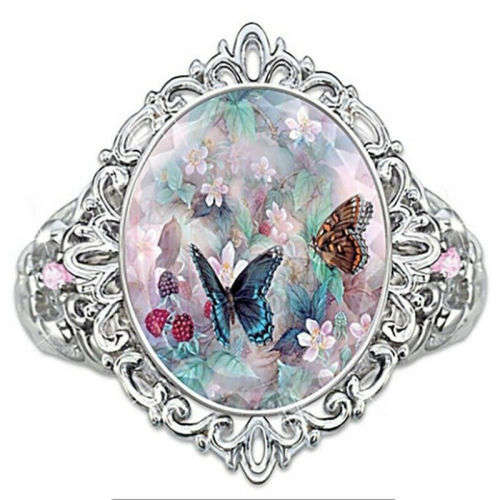 Silver Butterfly Elegant Ring