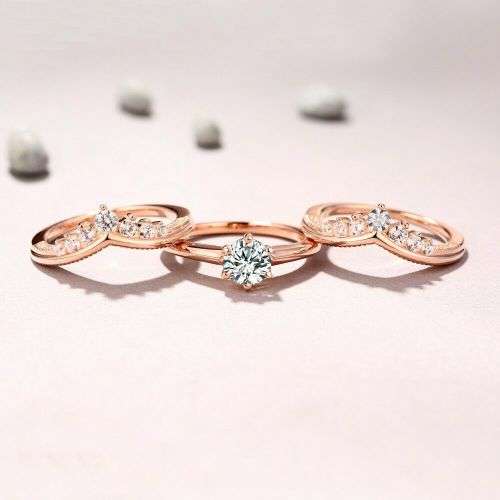 Gorgeous White Diamond CZ Gold Princess Ring Women Jewelry Size 8