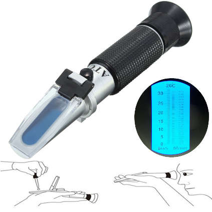0-32% Brix Wort 1.12 Specific Gravity Refractometer Beer Fruit Sugar Wine Brew