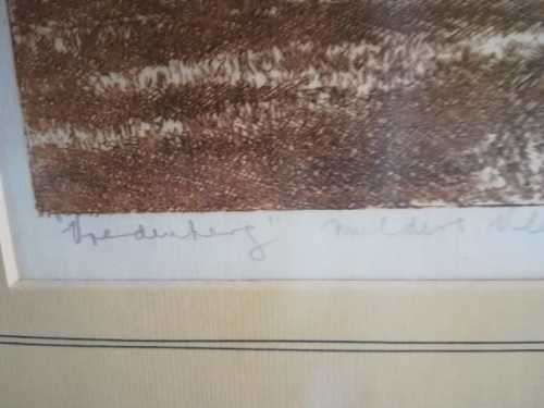 Tinus de Jongh. Vredenburg, Muldersvlei, Cape. Etching