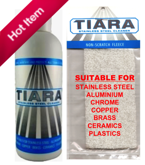 Stainless Steel Cleaner & Non-Scratch Fleece (Tiara)