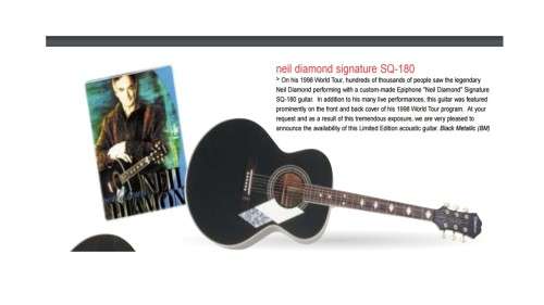 SQ180 EPIPHONE GIBSON NEIL DIAMOND SIGNATURE