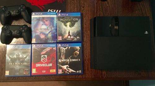 PlayStation 4 (PS4) - 6 Games - 2 Dual Shock 4 controllers *barely used*