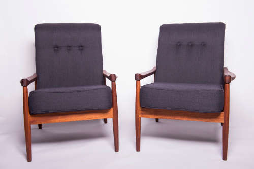 TWO MID CENTURY MODERN ARMCHAIRS
