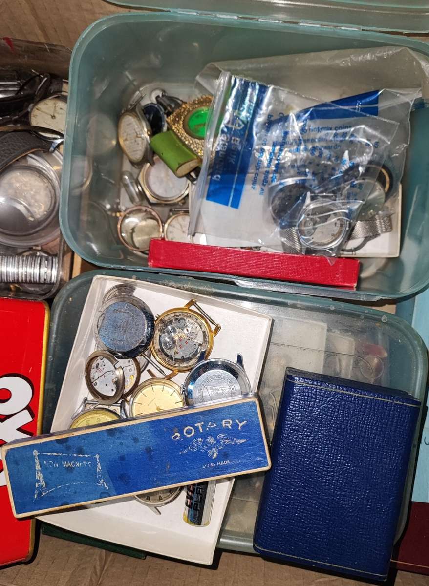 Haul of old watches and parts