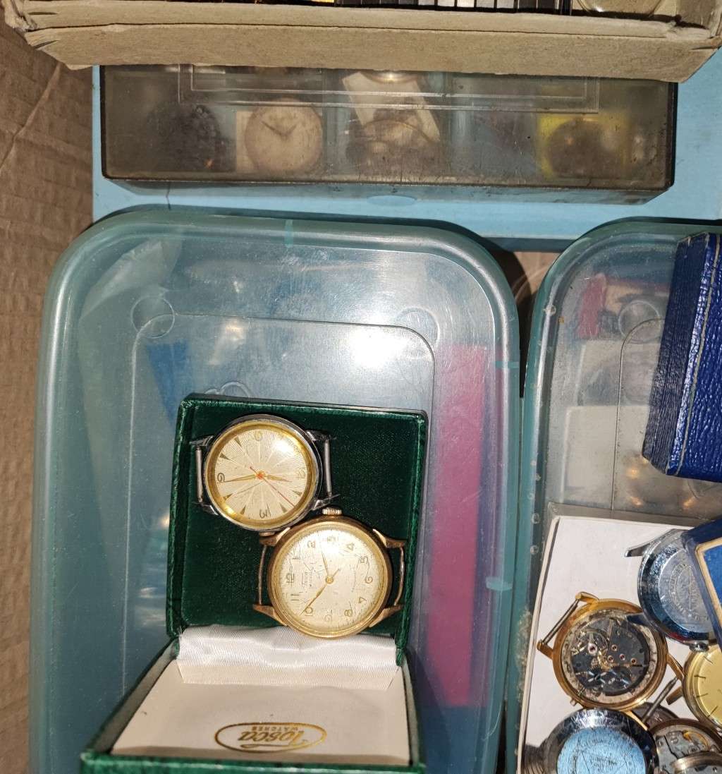 Haul of old watches and parts