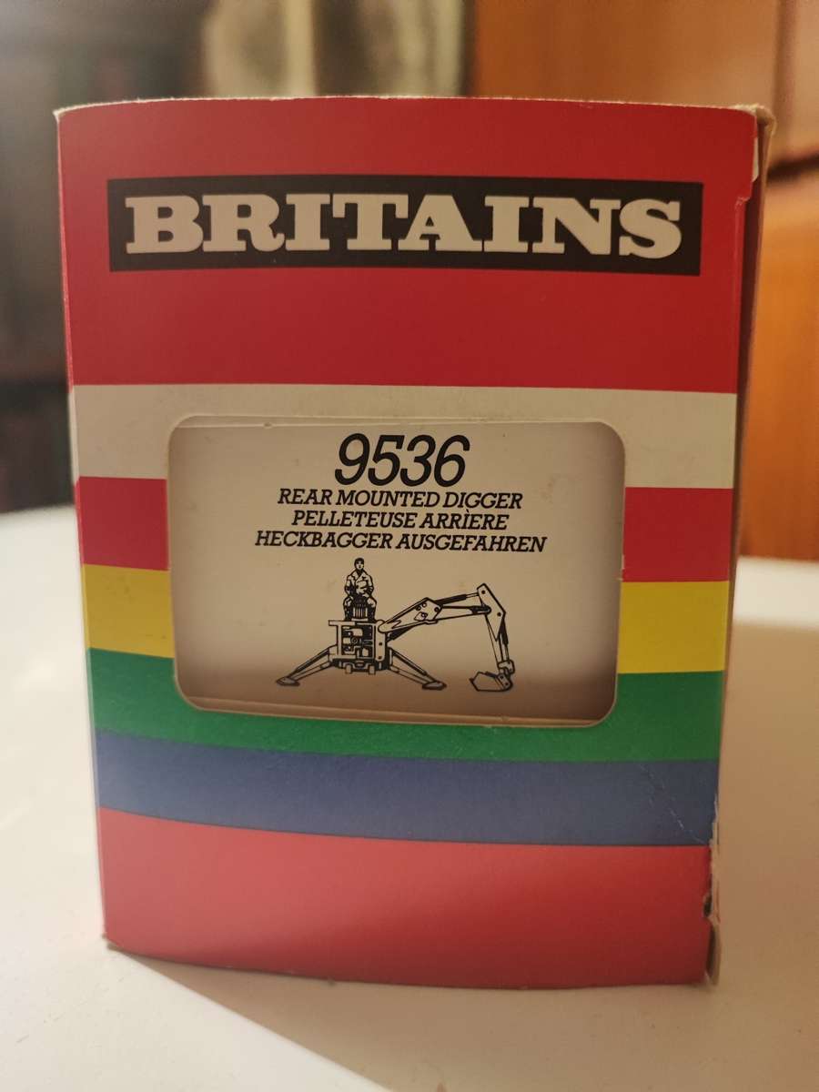 Britains die cast rear mounted digger 9536 new in box