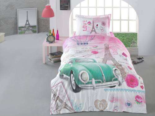 KIDS single DUVET COVER SET Paris car