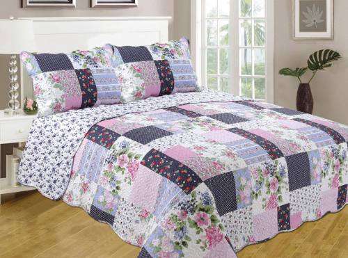3pc Luxury QUILT SET 240cmx240 fits double & queen