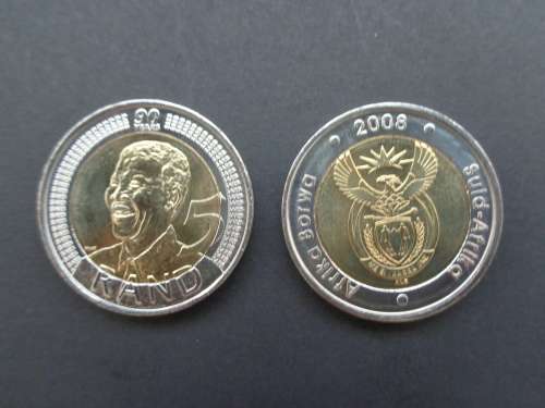 NELSON MANDELA  90th Birthday UNC R5 coin