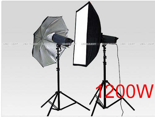 1200w JINBEI  EC series   600w x 2 Studio Strobe Flash Light Kit