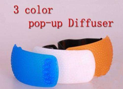 3 Color Pop-Up Flash Diffuser Cover for Canon & Nikon and more FREE shipping!