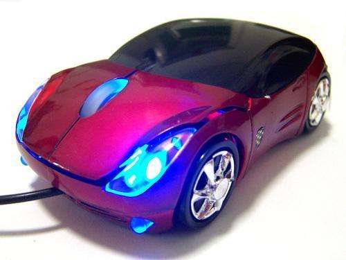 Red Car Shape USB 3D Optical Mouse Mice For PC/Laptop