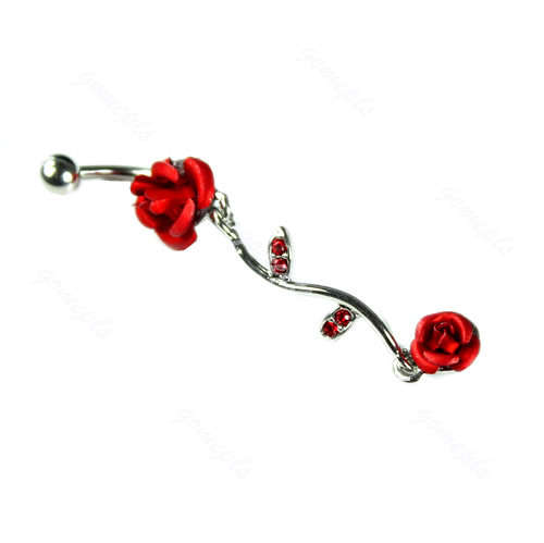 Stunning Dangling Rose Belly Ring *FREE SHIPPING*