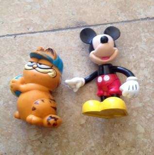 vintage Garfield and Micky Mouse pvc