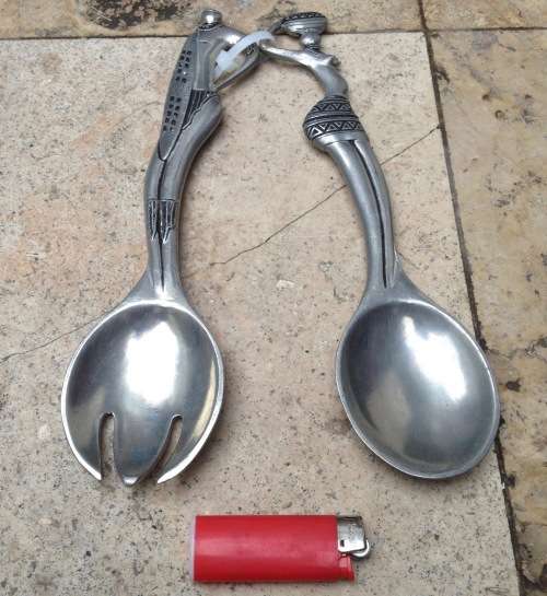 Andy C tribal Salad servers