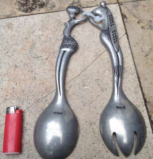 Andy C tribal Salad servers