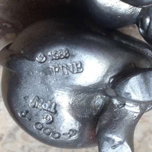 vintage miniature pewter three wise monkeys 1988