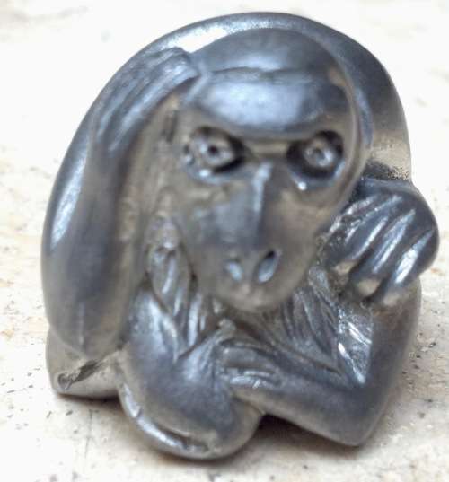 vintage miniature pewter three wise monkeys 1988