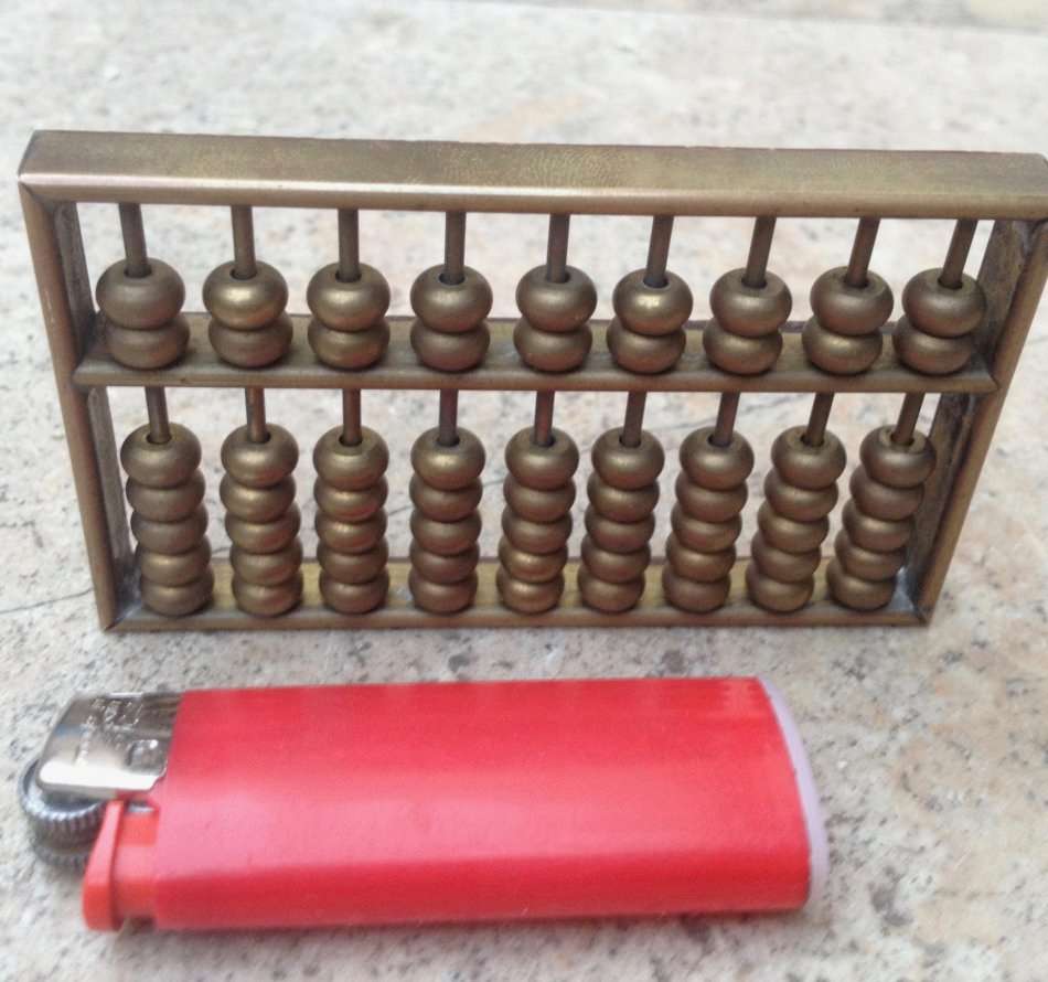 miniature brass abacus