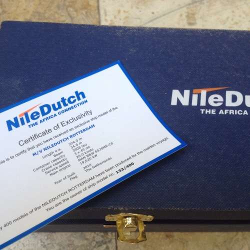 MMCE M/V NILEDUTCH cargo ship scale model boxed with Certificate of exclusivity