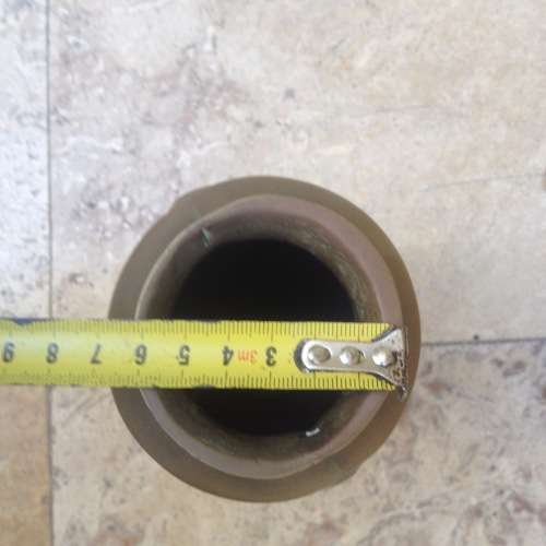 vintage heavy brass vase