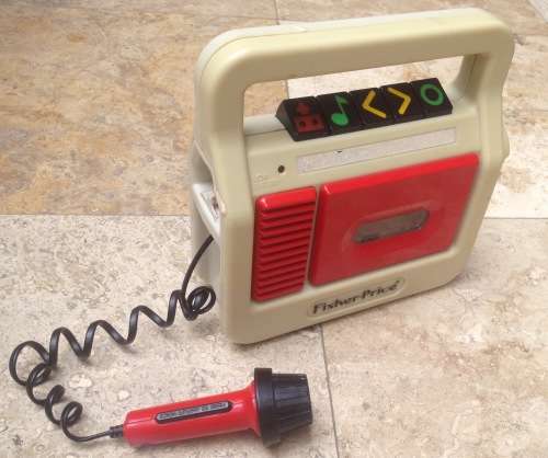 vintage fisher price tape recorder , 80s