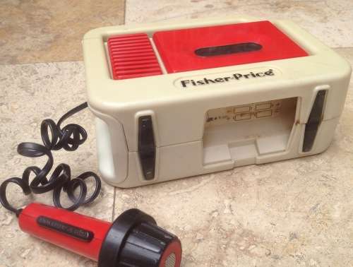 vintage fisher price tape recorder , 80s