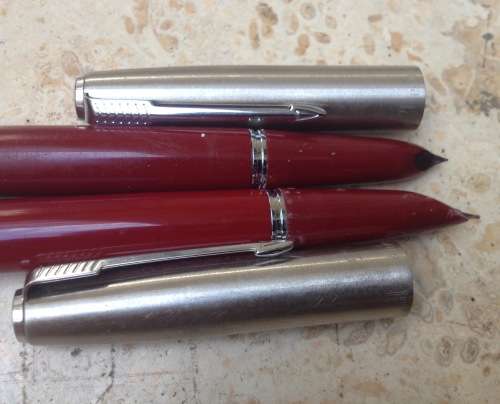 vintage Parker fountain pen pair , 21