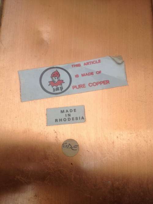 vintage rhodesian copper tray lot of 3