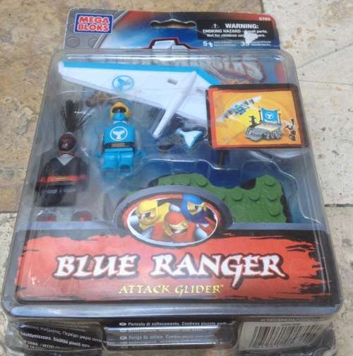 Mega blocks power rangers  ninja storm blue ranger attack glider boxed 2003