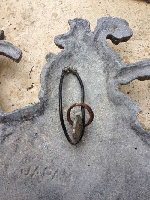 coat of arms , Aluminium family crest wall hanging vintage , made in Japan