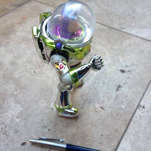 buzz lightyear toy story silver chrome rare 2001