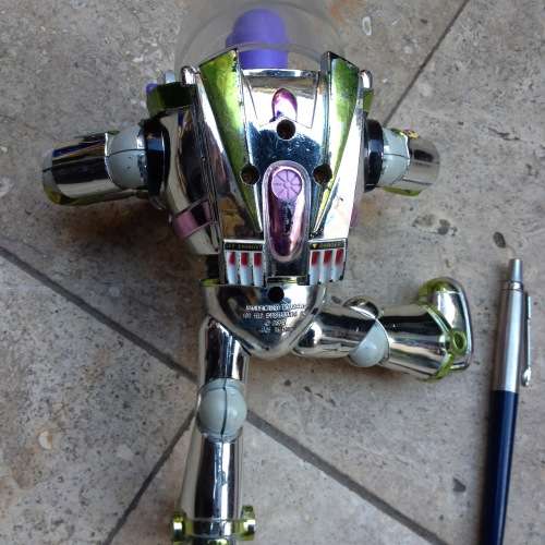 buzz lightyear toy story silver chrome rare 2001