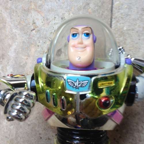 buzz lightyear toy story silver chrome rare 2001