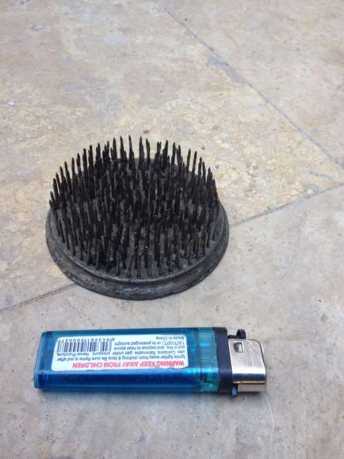 large  vintage flower frog