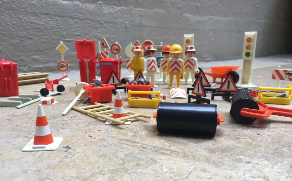 Playmobil construction lot vintage 1974