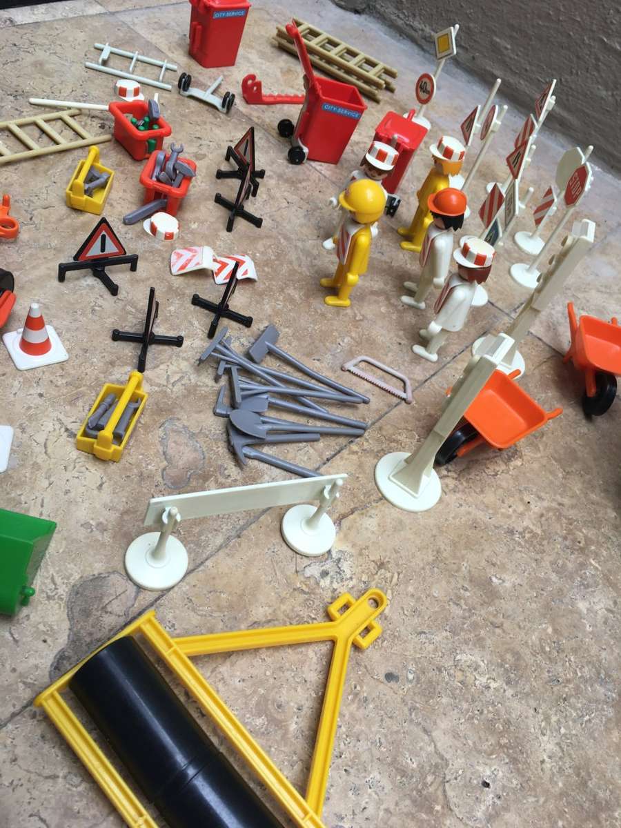 Playmobil construction lot vintage 1974