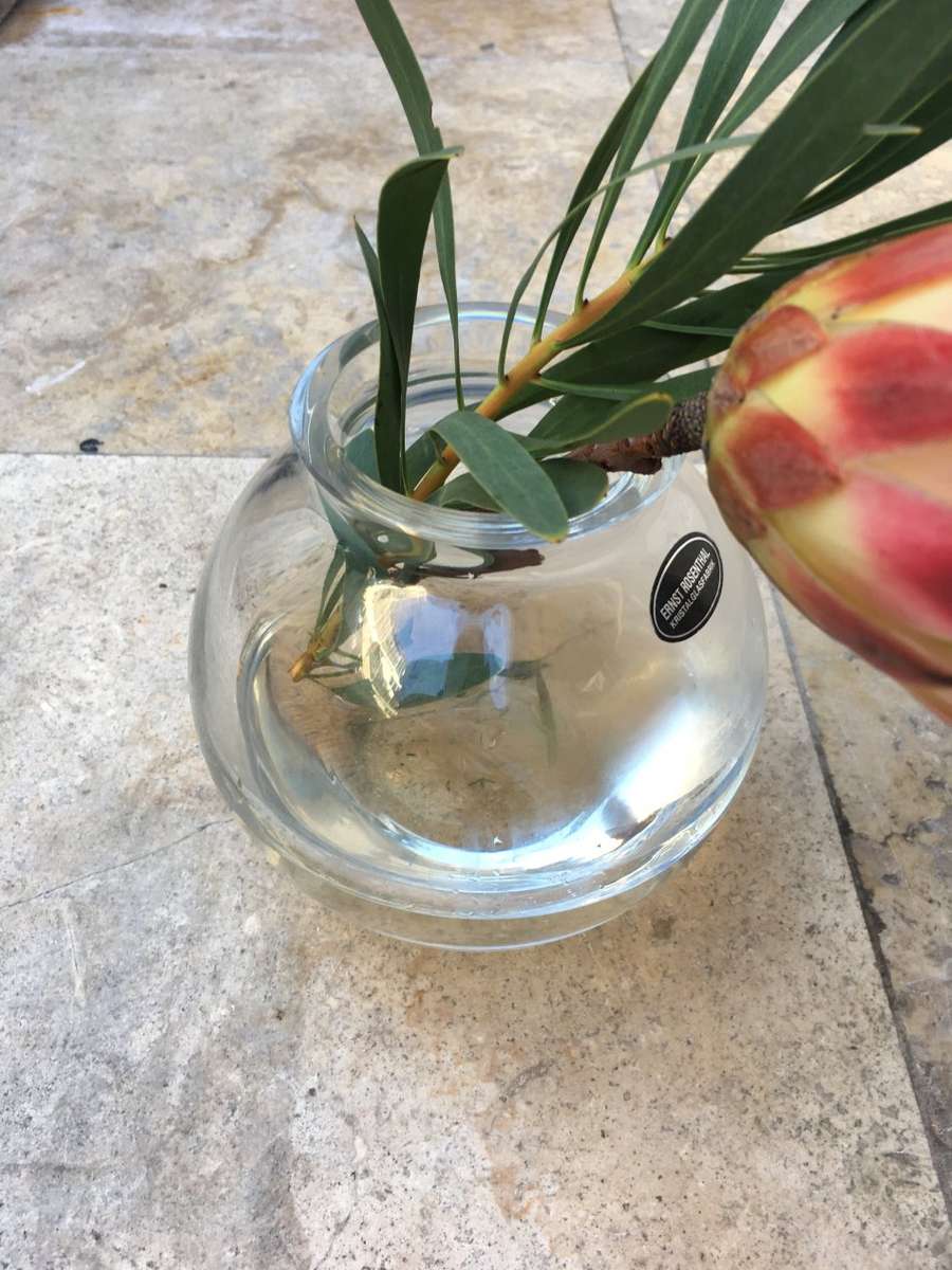 vintage Ernst Rosenthal crystal glass bubble dome vase